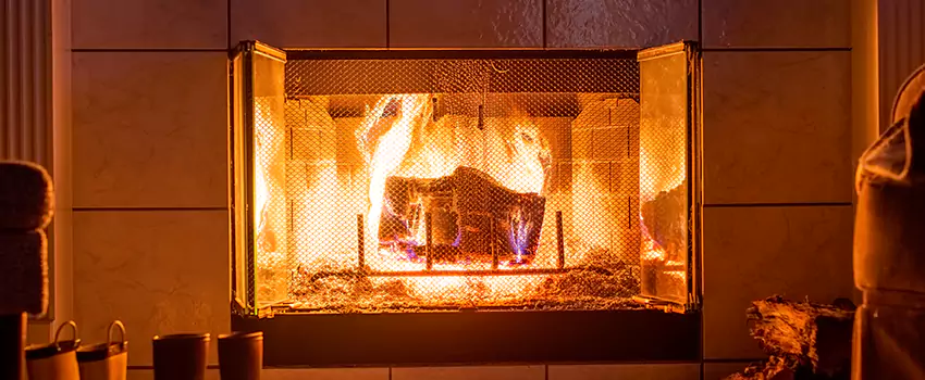 Mendota Hearth Landscape Fireplace Installation in Agawam, Massachusetts