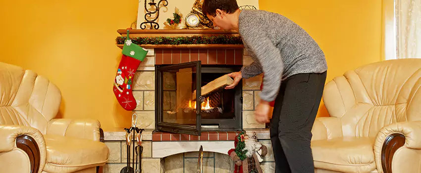 Rusted Metal Fireplace Restoration in Agawam, Massachusetts