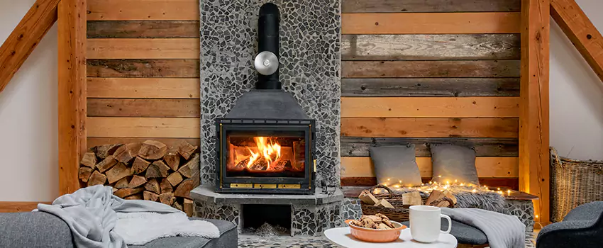 Thelin Hearth Products Direct Vent Gas Stove Fireplace Inspection in Agawam, Massachusetts